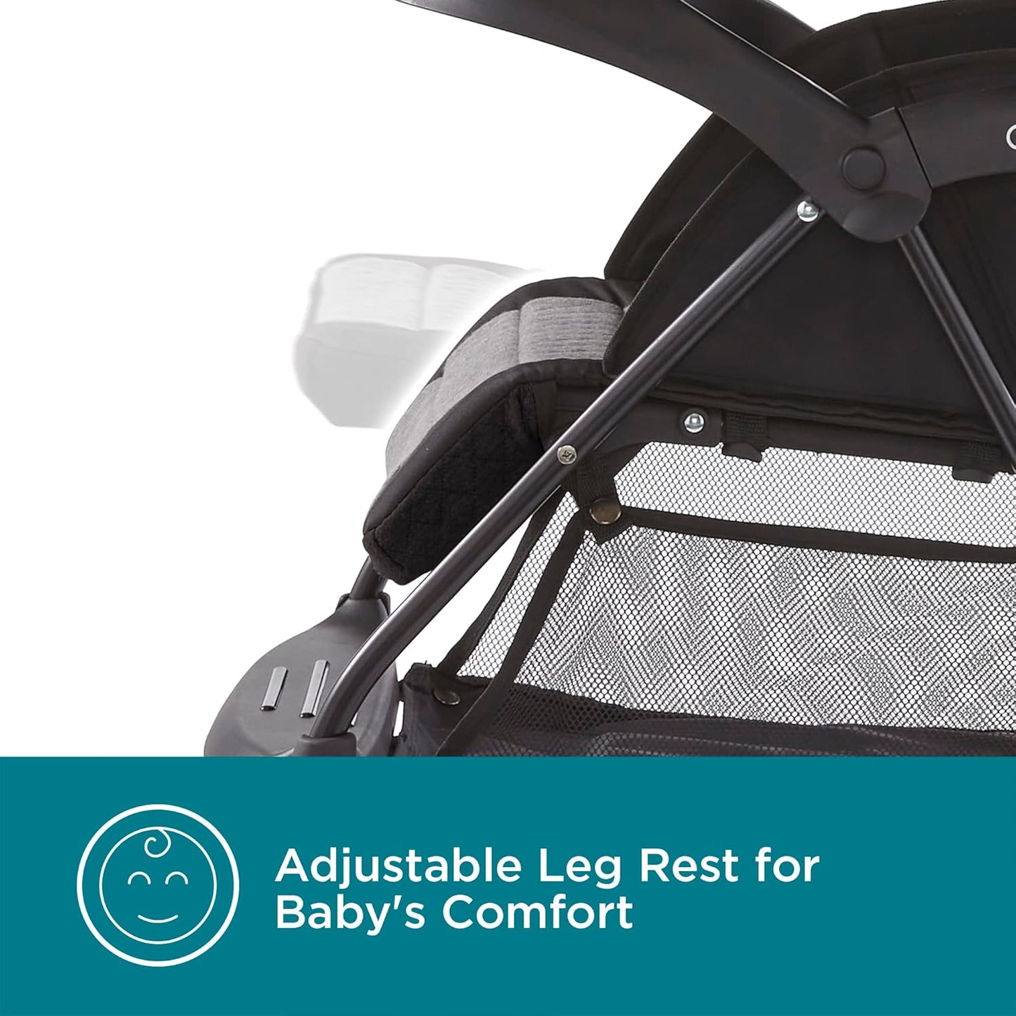 Contours Quick Elite Baby Stroller, Lightweight Compact Travel Stroller, Toddler Stroller, Infant Car Seat Compatibility, Multi-Position Seat Recline, Sun Canopy, 5-Point Safety Harness -Eclipse Black