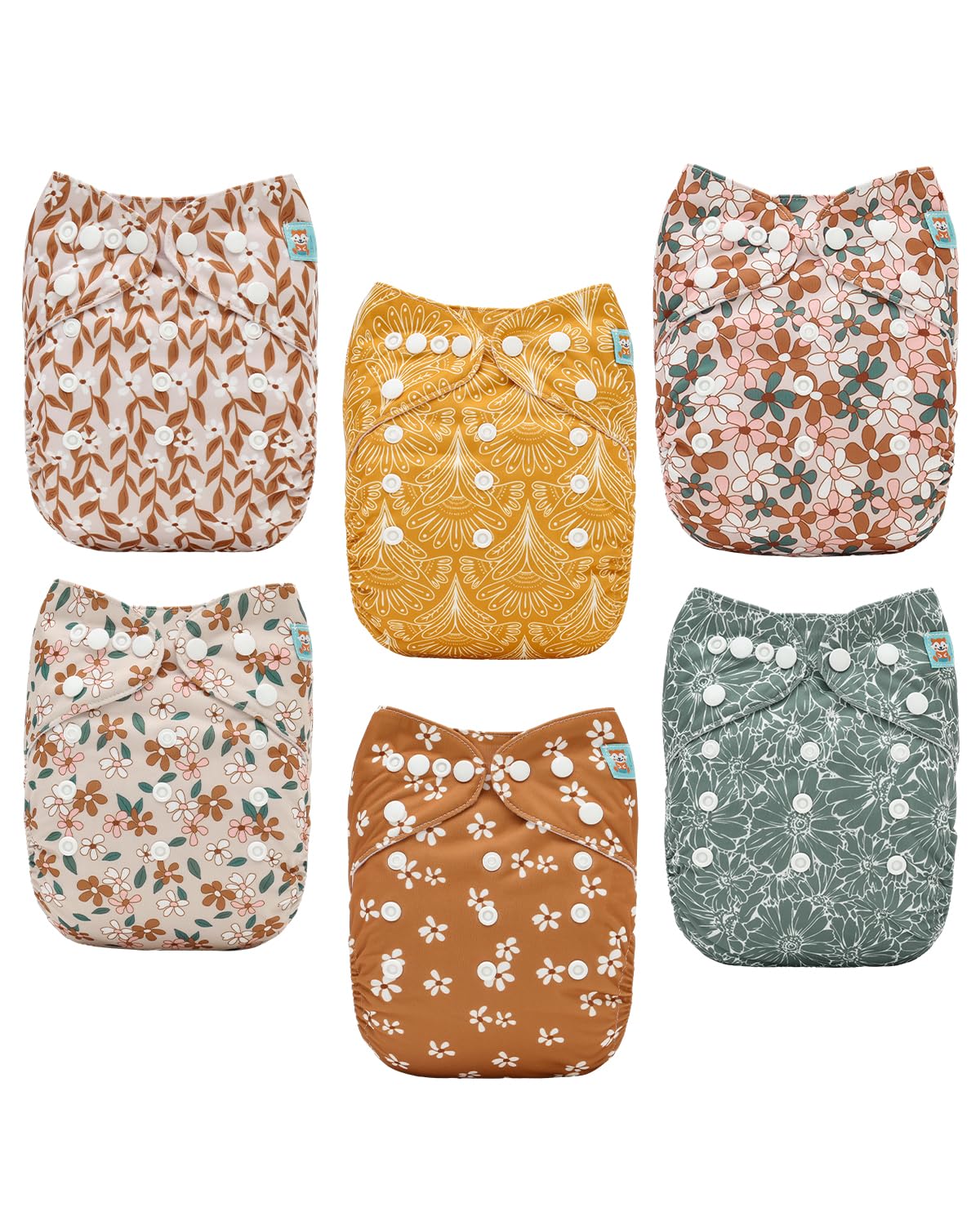 ALVABABY 12pcs Microfiber Inserts,Soft Cloth Diaper Liner,3-Layer Absorbent Inserts,Reusable for Baby Cloth Diapers 12T