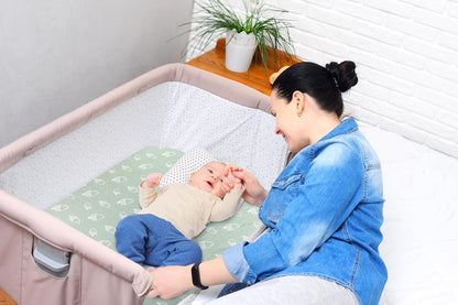 3-Pack Bedside Sleeper Bassinet Sheets | GOTS Certified Organic 100% Muslin Cotton | Ultra Soft & Breathable | 33×20×4” Fitted Sheets | Universal Fit 29–33” x 17–21” Pads