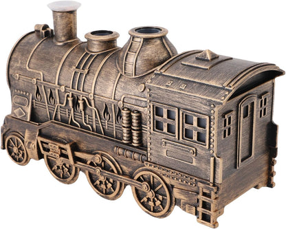 300ml Train Diffusers for Essential Oils, Cool Mist Aromatherapy Diffuser with Dual Nozzles, Quiet Vintage Steam Train Design, 2/8H Timer, for Bedroom, Office, Desktop, Christmas Gift