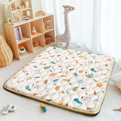 Baby Play Mat, 50x50 Playpen Mat with Super Soft Touch, Activity Mats with Upgraded Anti-Slip Bottom, Machine Washable Crawling Mats for Floor & Picnic (Animal Alphabets)