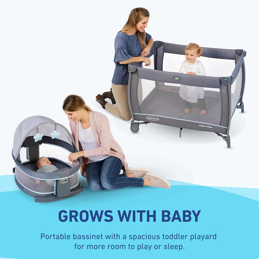Graco Pack 'n Play Close2Baby Bassinet Playard Features Portable Bassinet Diaper Changer and More, Derby