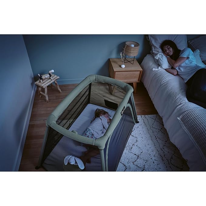 Babymoov Moov & Comfy 3-in-1 Travel Crib & Pack and Play, Lightweight Baby Playpen, Portable Play Yard and Infant Bassinet (Certified for Overnight Sleep US & Canada)