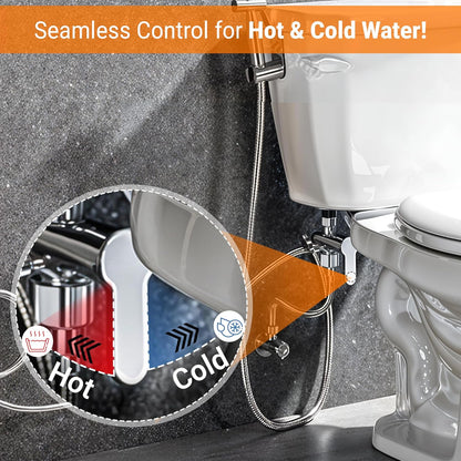 Premium Bidet Sprayer - Handheld Bide Jet Spray for Toilet | Adjustable Water Pressure | Leak-Proof Stainless Steel Toilet Bedit Sprayer | Muslim Shower | Cloth Diaper Washer | Bathroom Bidet