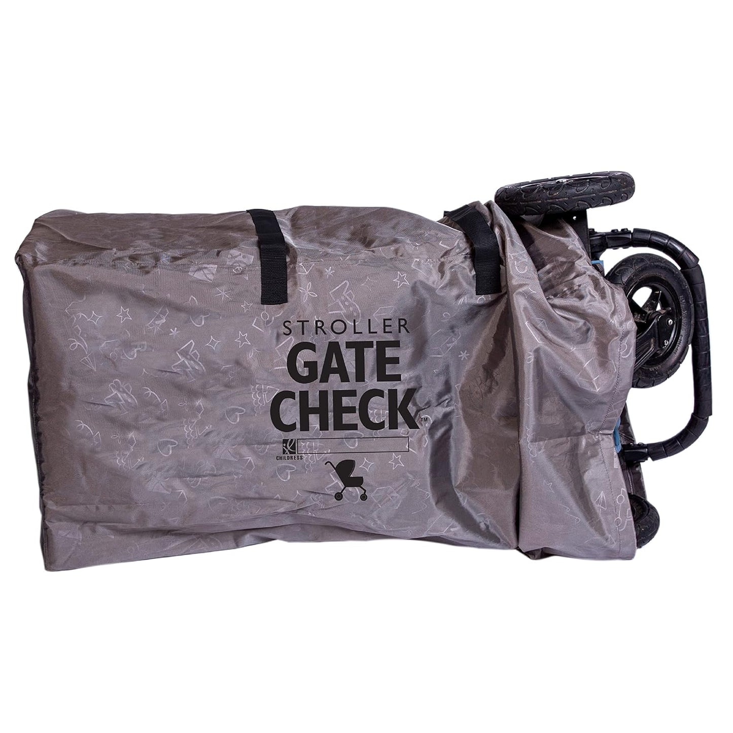 J.L. Childress Gate Check Bag for Single & Some Double Strollers - Travel Bag for Airplane, Fits Most Standard Baby Strollers, Airport Accessories for Gate Check, Flying Essentials - Red