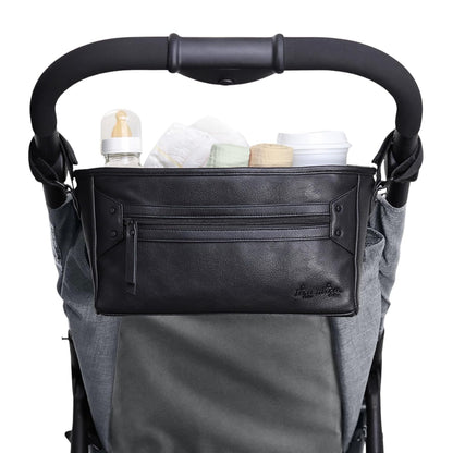 Itzy Ritzy Adjustable Stroller Caddy and Organizer Bag Featuring Front Zippered Pocket, 2 Built-In Interior Pockets & Adjustable Straps to Fit Nearly Any Stroller (Coffee and Cream)