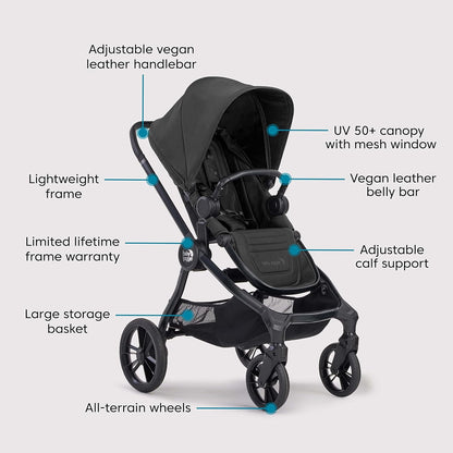 Baby Jogger City Sights Stroller - Convertible Stroller with Compact Fold Dark Slate