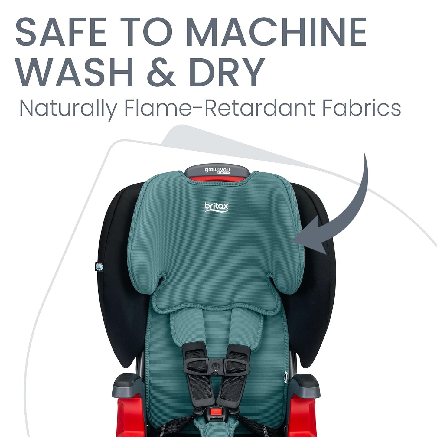 Britax Grow with You ClickTight Harness-2-Booster Car Seat, Cool N Dry - Cool Flow Moisture Wicking Fabric