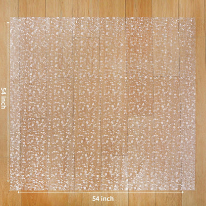 Plastic Splat Mat for Baby, Easy Cleaning Vinyl Floor Mat for Eating Messes, Waterproof High Chair Floor Protector Feeding Cover by MatLeya