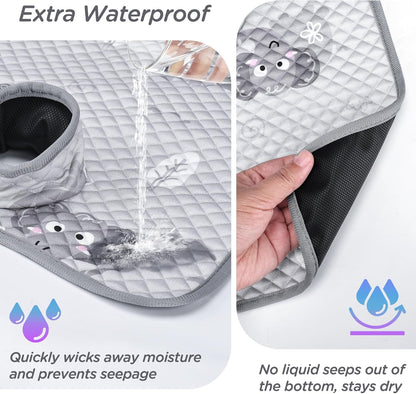 Potty Training Car Seat Protector, Waterproof Car Seat Cover for Toddlers, Piddle Pads for Baby Carseat, Stroller, Non-Slip & Machine Washable (Black, 2PC)