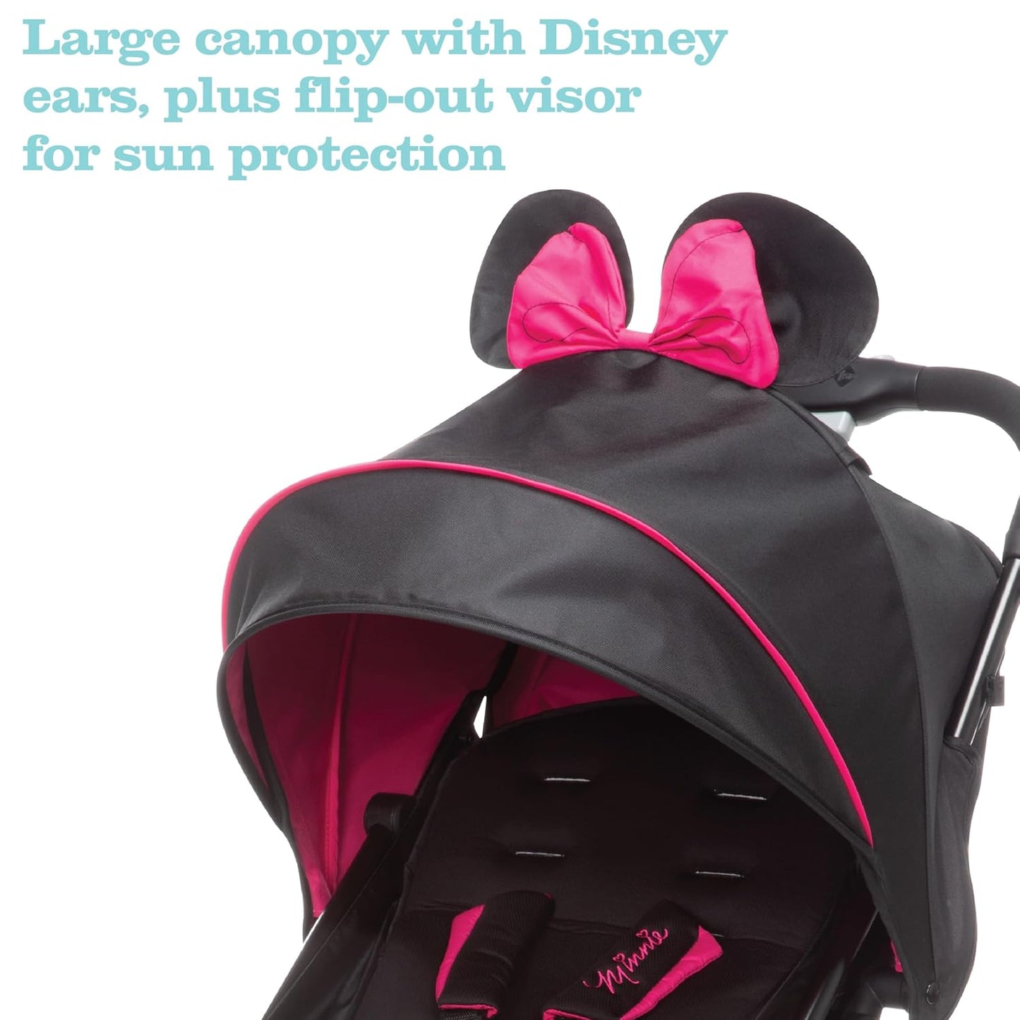 Disney Mickey Mouse Teeny Ultra Compact Stroller, Let's Go Mickey!, Black