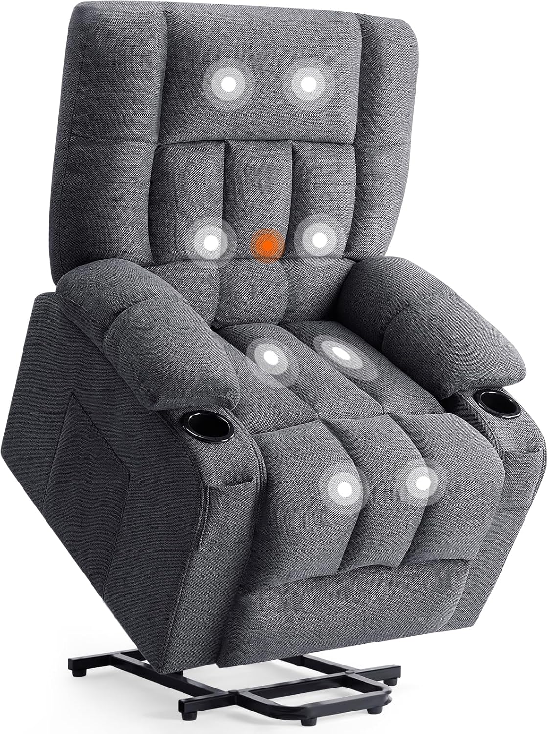 Sweetcrispy Recliner Chair, 360 Swivel Rocker Chair for Adults, Glider Rocker Recliners, Nursery Chairs for Living Room, High Back, Upholstered Deep Seat, Classical Brown