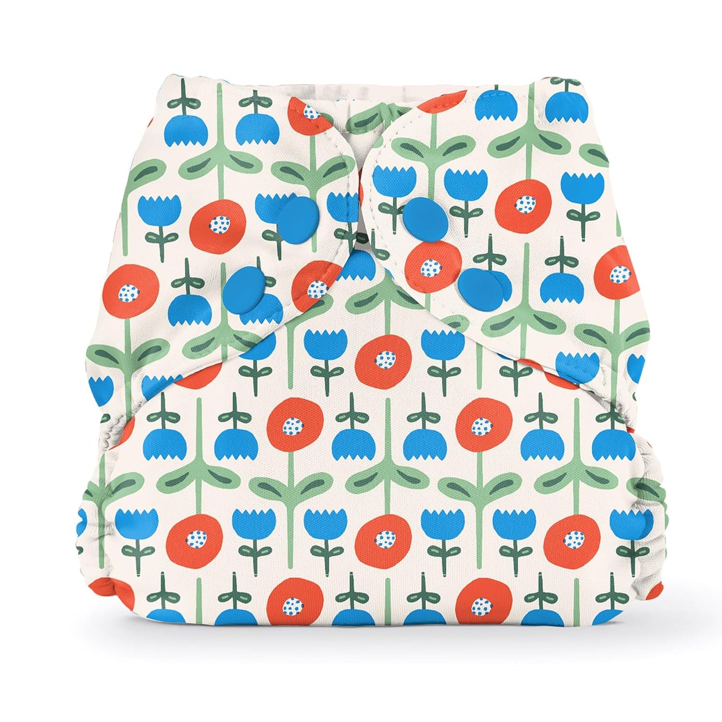 Esembly Cloth Diaper Cover - Reusable Swim Diaper, Waterproof, Breathable - Adjustable Outer Layer Over Absorbent Inner for Blowout Protection - Sea Glass, Size 2 (18-35lbs)