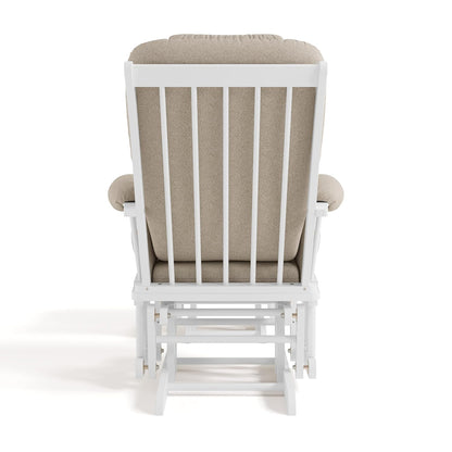 Storkcraft Tuscany Glider with Ottoman (Black/Gray) — GREENGUARD Gold Certified, Bonus Lumbar Cushion Included, Solid Wood Base, Smooth Motion, Award-Winning Nursery Rocking Chair, Glider and Ottoman
