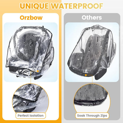 Car Seat Rain Cover, Compatible with Doona Infant Car Seat Stroller, Universal Rain Cover with Window for Waterproof, and Windproof, Breathable Baby Travel Weather Shield Stroller Accessories, Black