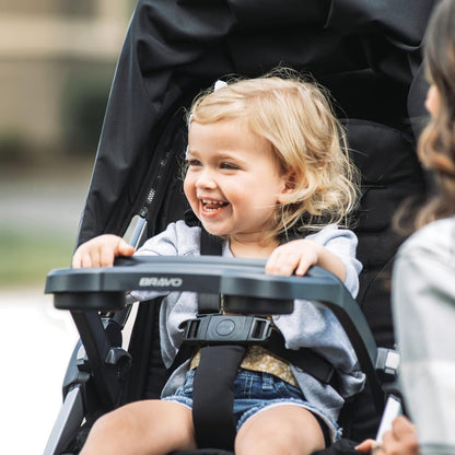 Chicco Bravo LE ClearTex Full-Size Stroller for Babies and Toddlers, UPF-Rated Canopy, GREENGUARD Gold Certified, Lightweight, One-Hand Compact Fold, Pewter/Grey