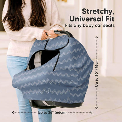 KeaBabies Winter Car Seat Cover Baby, Newborn - Universal Fit Infant Carseat Covers Baby Girl, Boy, Breathable, Lightweight Blanket, Easy to Use Stroller Canopy, Rain, Wind, Sun Shade (Laurel)