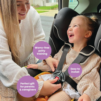 Piddle Pad 2-Pack, Potty Training Car Seat Protector, Toddler Car Seat Cover & Stroller Protector, Machine Washable Waterproof Car Seat, Anti-Slip, Universal Fit (Black)