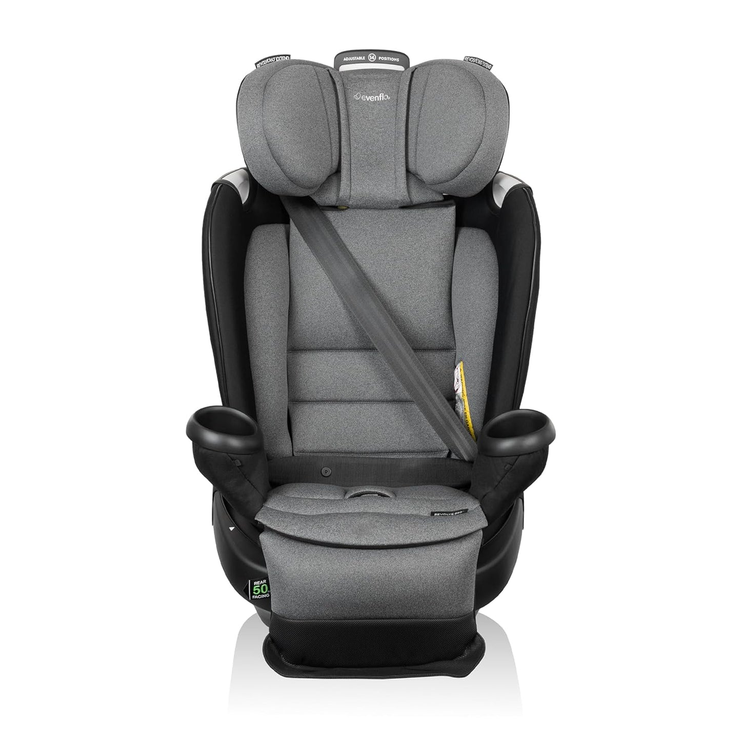 Evenflo Gold Revolve360 Extend All-in-One Rotational Car Seat with SensorSafe (Onyx Black)