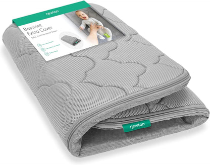 Newton Baby Extra Bassinet Cover, Breathable Safety, Removable Dual-Layer Cover, Completely Washable, Non-Toxic Cotton, Sandstone (Cover ONLY) Compatible ONLY with Newton BASSINETS