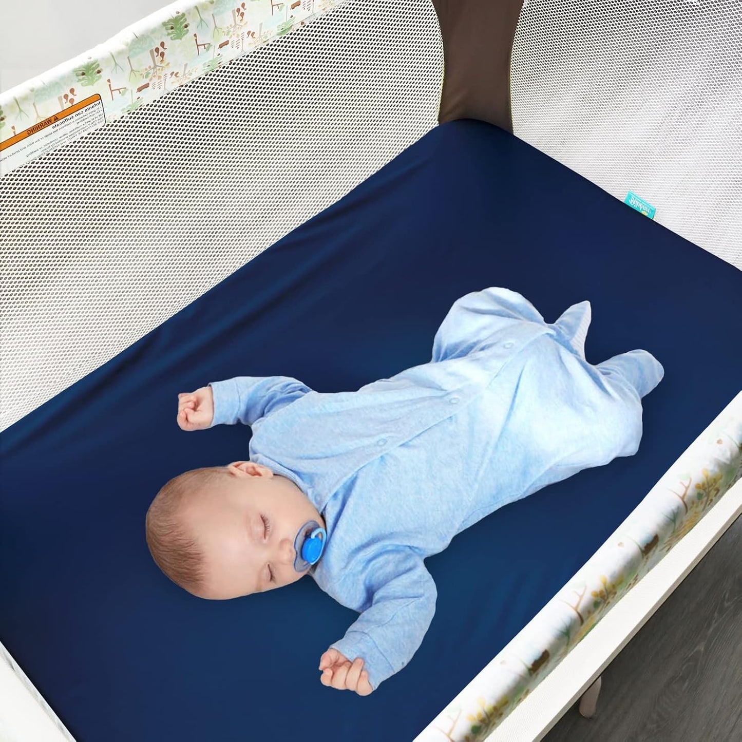 4 Pack Pack and Play Fitted Sheets Compatible with Graco Pack n Play Playard, UPPAbaby Remi and Other 27x39 Playpen Mattress, Ultra Soft and Skin-Friendly, Pink Cloud
