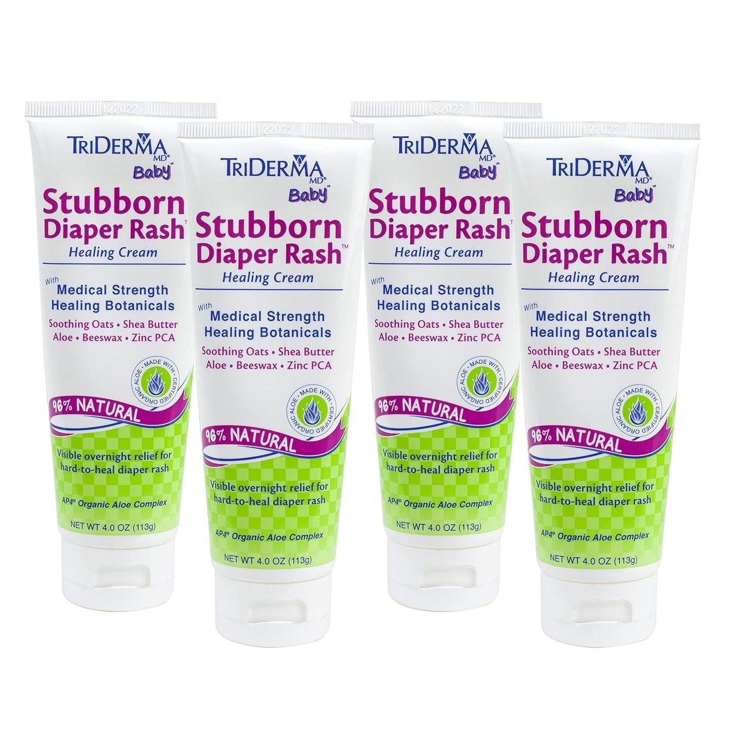 TriDerma MD Baby Stubborn Diaper Rash Relief Cream, Healing for Hard-to-Heal Diaper Rash, Treat and Prevent Diaper Rash and Seal Out Wetness, Non-Greasy Diaper Rash Ointment 4.0 Ounce