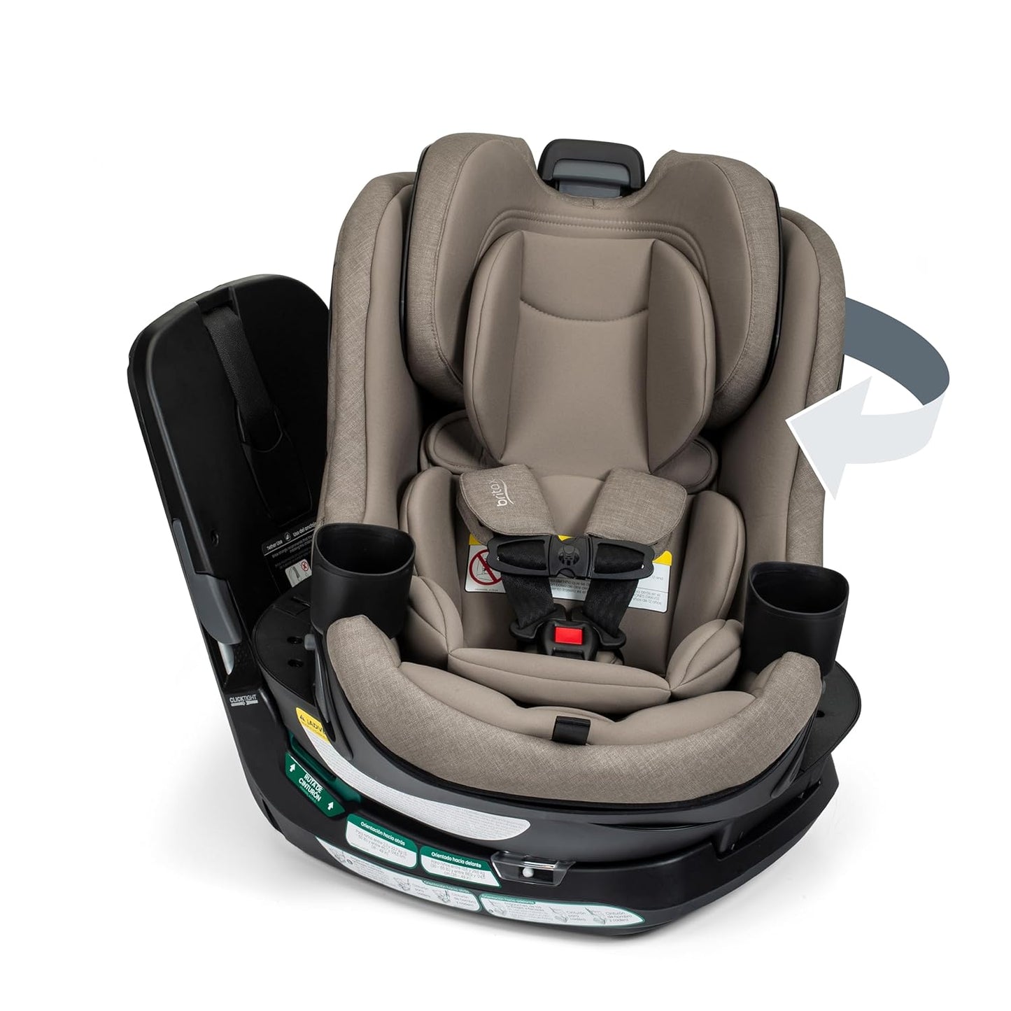 Britax Galaxy360 Slim Rotating Convertible Car Seat with SwivelSmooth Steel Ring – Teak