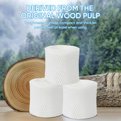 Humidifier Filter Replacement Compatible with Canopy Bedside and Nursery Humidifier, Made with Wood Pulp, Paper Filter, 3-Pack