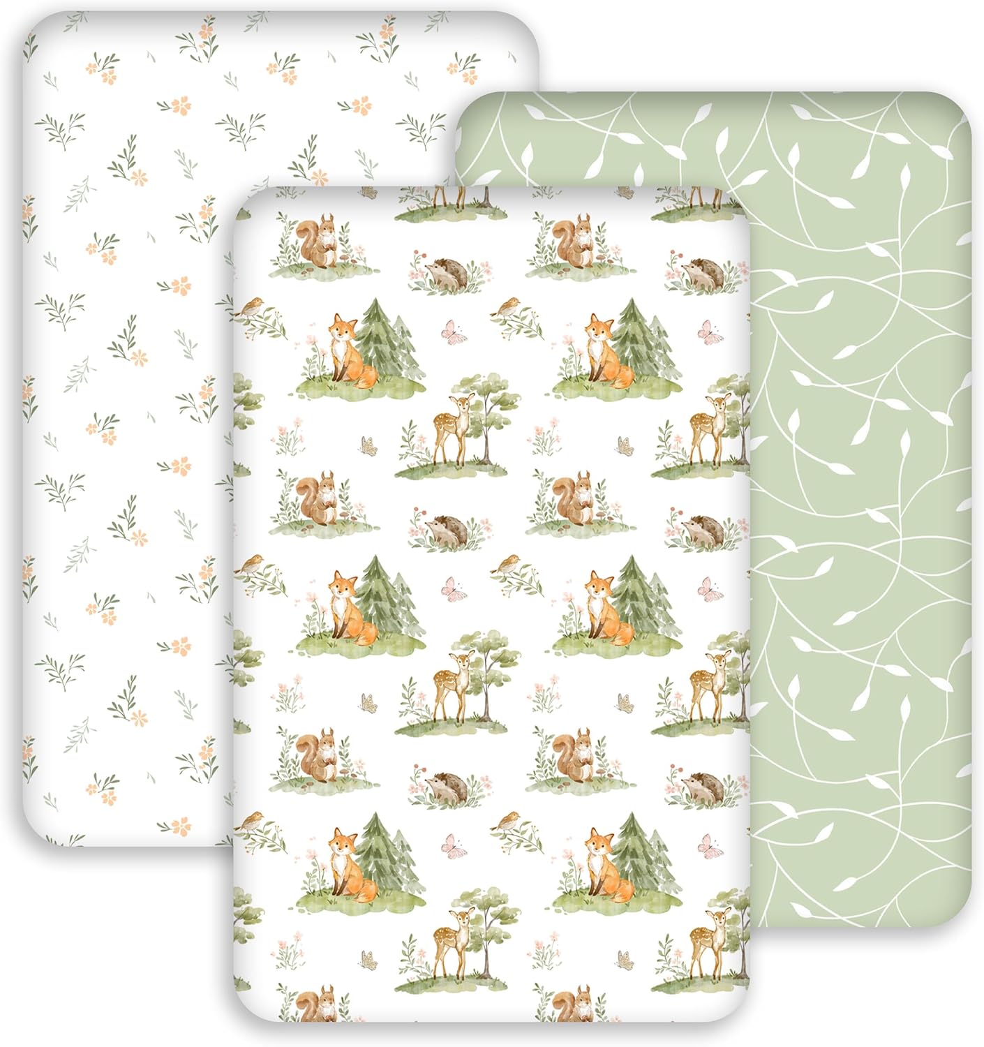 Bedside Sleeper Bassinet Fitted Sheets 20 x 33, 3 Pack Baby Delight Beside Me Dreamer,Babybond,Jimglo,koola,cowiewie,fodoss, Dream On Me Baby Square Bassinet, Pink Animal