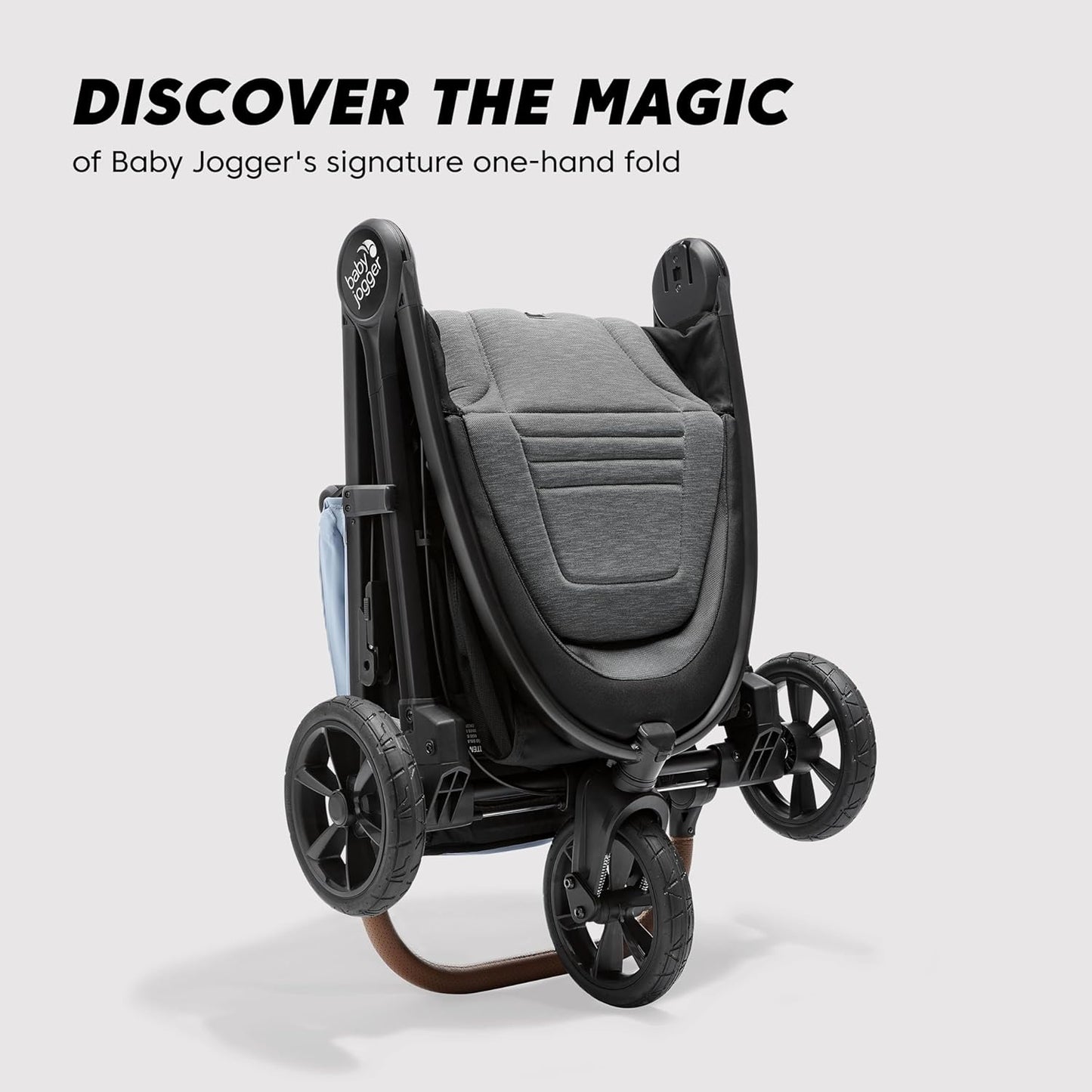 Baby Jogger City Mini GT3 All Terrain Baby Stroller with Forever Air Rubber Tires, All Wheel Suspension, Lightweight Stroller with Magnetic Buckle, No-Rethread Harness, and Foot Brake, Frosted Ivory