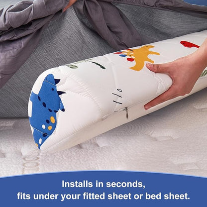 Ceekliybear 2-Pack Premium Foam Bed Bumpers for Toddler, Non-Slip Bed Rails for Toddlers for Twin, Queen, King Beds, Machine Washable Bumpers Cover for Easy Care（Size：52" x 7" x 5"）