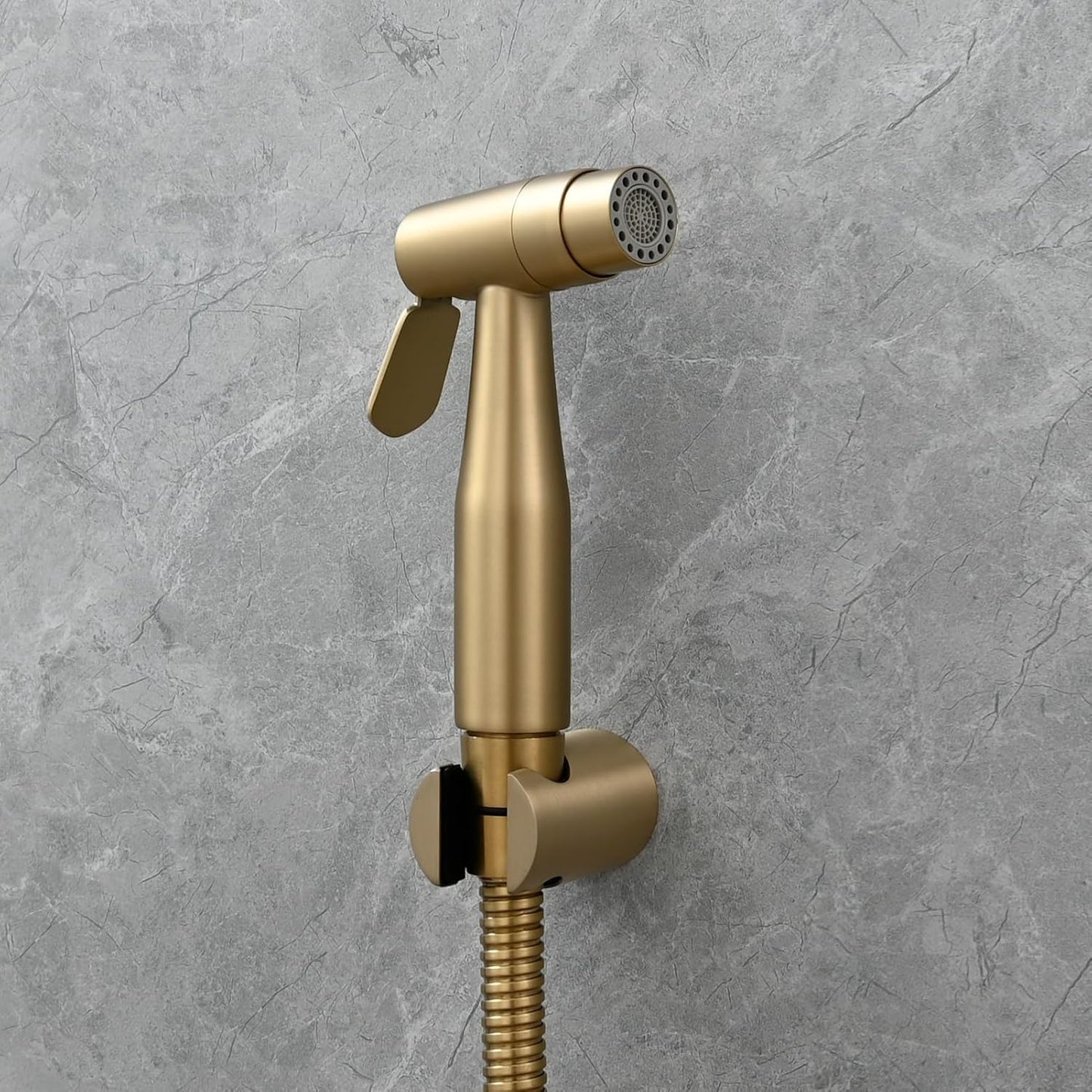 Tecmolog Dual Mode Bidet Sprayer Head Stainless Steel Cloth Diaper Shattaf Hygiene Toilet Replacement, White, WS024AW