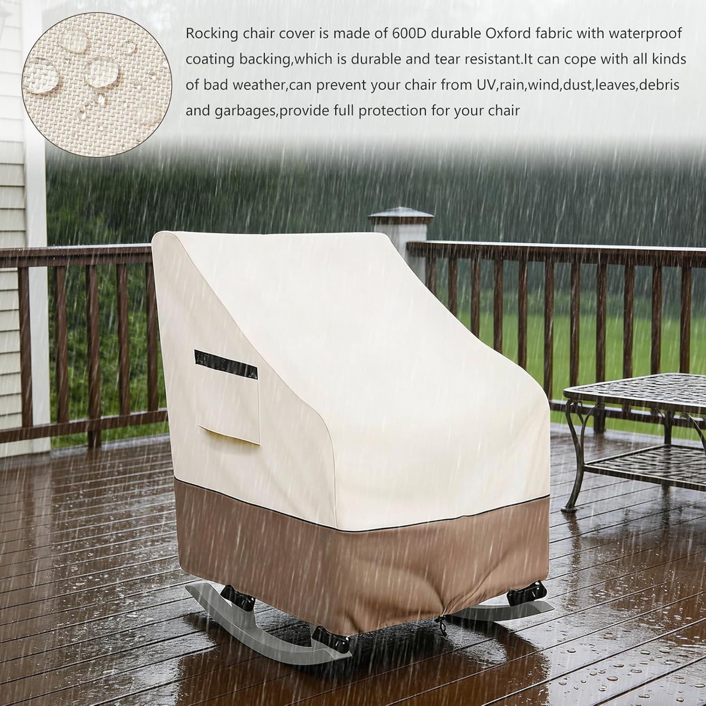 Nursery Rocking Chair Cover,1 Piece Glider Chairs Cover Slipcovers,Soft with Elastic Bottom Spandex Jacquard Small Checks,Furniture Protector Washable