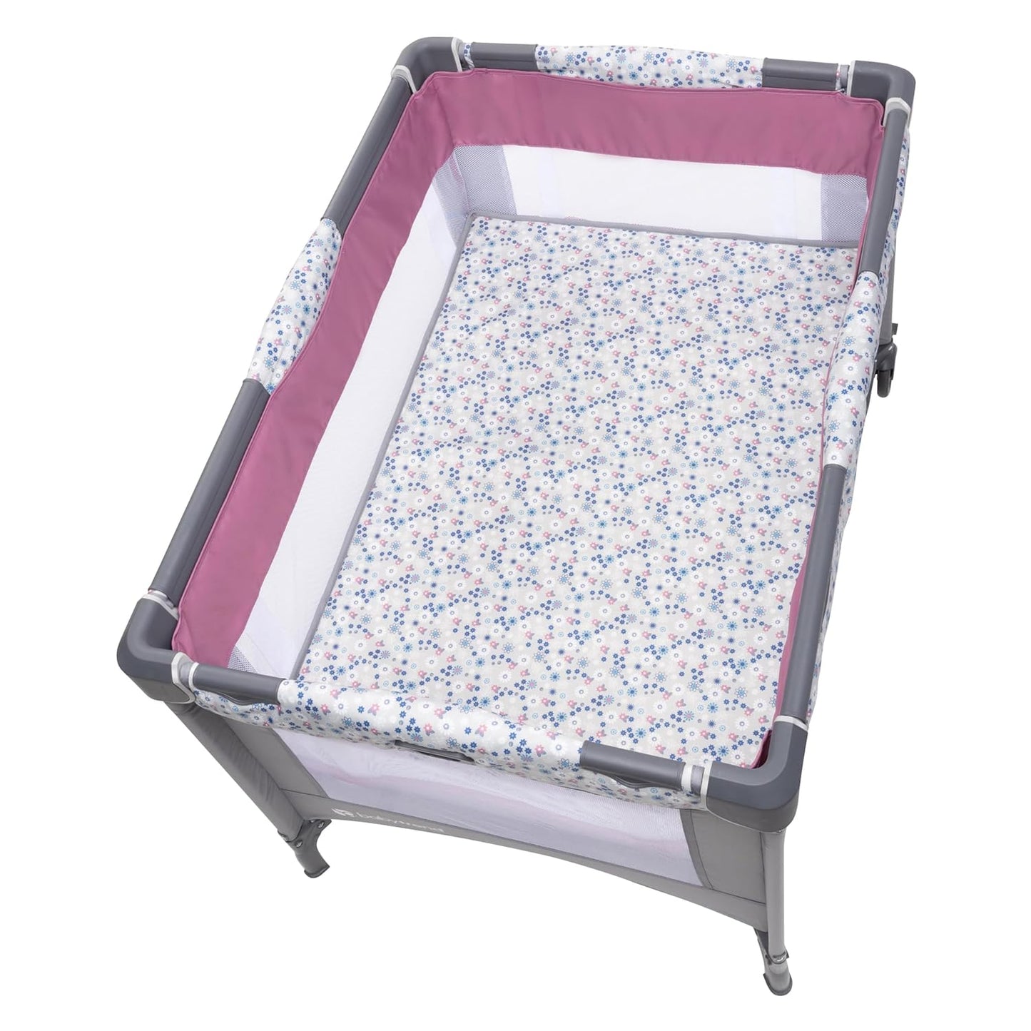 Baby Trend Nursery Den Playard with Snooze Pod and Flip Over Changer, Diamond Sage