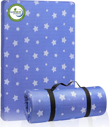 Lilian&Gema Pack and Play Mattress 38"x26"x1.5", Portable Mattress for Playpen, Pack N Play Mattress Topper, Soft Breathable and Waterproof Washable Cover for Baby Toddler