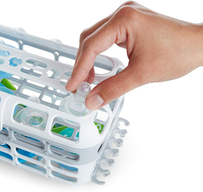 Munchkin® Baby Bottle & Small Parts Cleaning Set, Includes High Capacity Dishwasher Basket & Bristle Bottle Brush, Grey