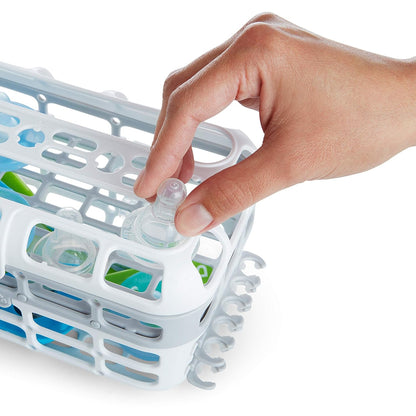Munchkin Baby Bottle Cleaning Set with Drying Rack, Bristle Brush, and High Capacity Dishwasher Basket, 1 Pack