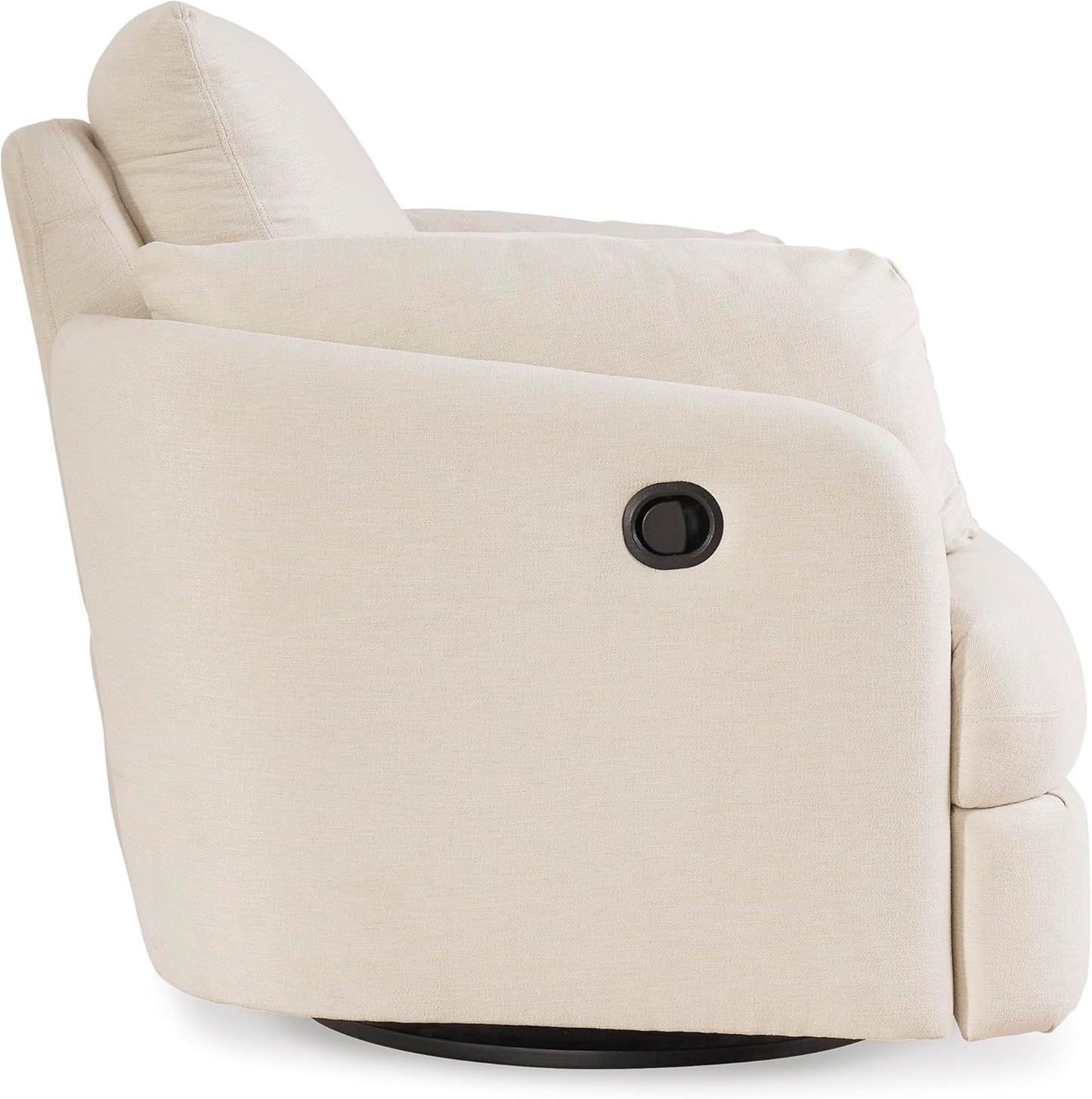 Signature Design by Ashley Modmax Coastal Press-Back Swivel Glider Rocker Recliner with Machine Washable Cover, Hidden Storage Compartments and 2 Bolster Pillows, Beige - Colors B
