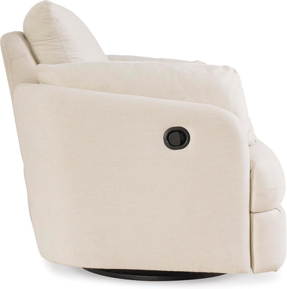 Signature Design by Ashley Modmax Coastal Press-Back Swivel Glider Rocker Recliner with Machine Washable Cover, Hidden Storage Compartments and 2 Bolster Pillows, Beige - Colors B