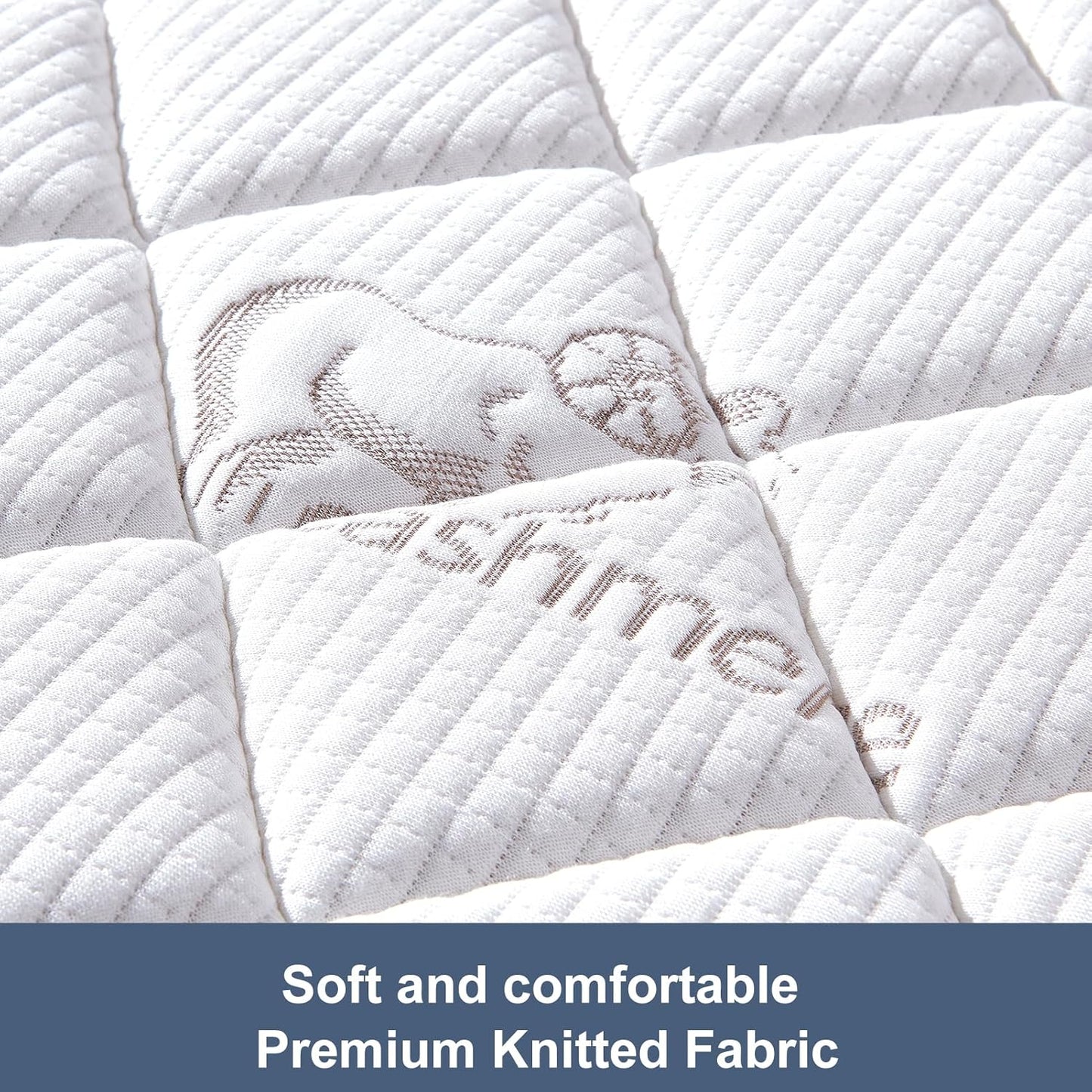 Pack and Play Mattress - 38" x 26"- Premium Knitted Fabric Safety Reinforced Play Yard Mattress - Fits for Graco & Baby Trend & Pamo Babe Playard, Firm Support and Comfort Foam，White