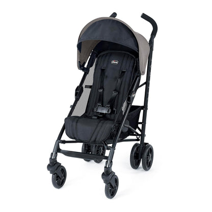 Chicco Liteway Stroller, Compact Fold Baby Stroller with Canopy, Lightweight Aluminum Frame Umbrella Stroller, for Use with Babies and Toddlers up to 40 lbs, Dune/Brown