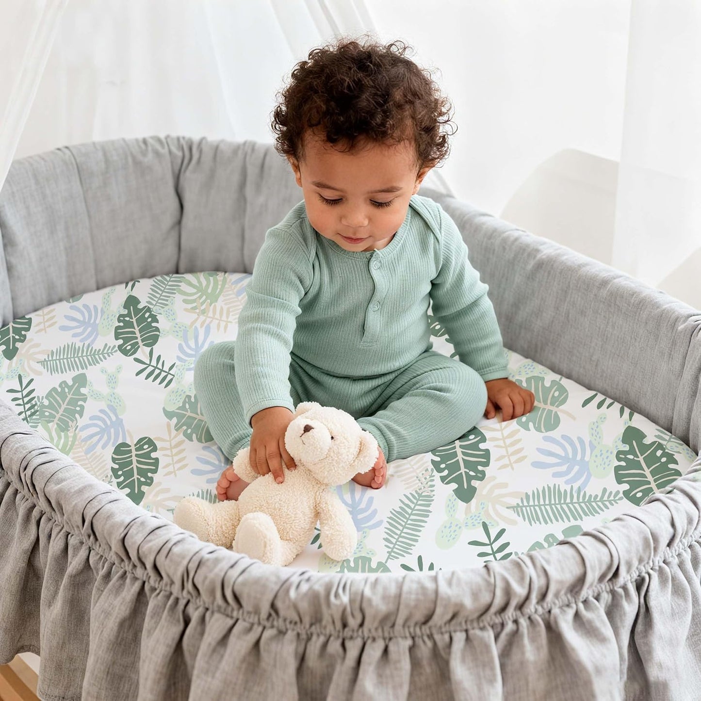 Bedside Sleeper Bassinet Fitted Sheets 20 x 33, 3 Pack Baby Delight Beside Me Dreamer,Babybond,Jimglo,koola,cowiewie,fodoss, Dream On Me Baby Square Bassinet, Pink Animal
