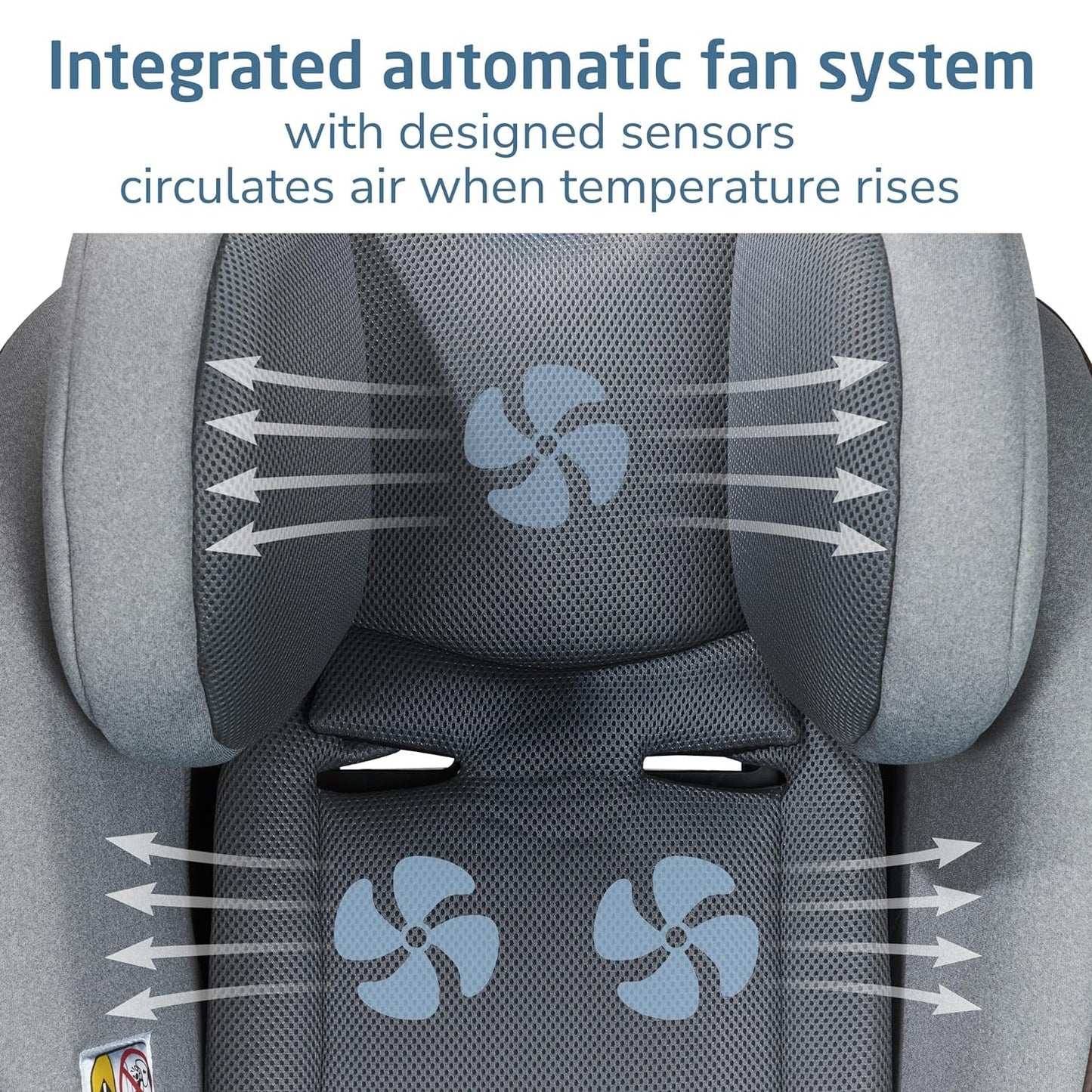 Maxi-Cosi Pria Chill All-in-One Convertible Car Seat, VentMax Fan Technology, QuikFit Harness, ReclineFit, Dishwasher-Safe Cup Holders, Newborn to 10 Years