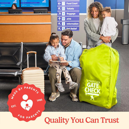 J.L. Childress Gate Check Bag for Single & Some Double Strollers - Travel Bag for Airplane, Fits Most Standard Baby Strollers, Airport Accessories for Gate Check, Flying Essentials - Red