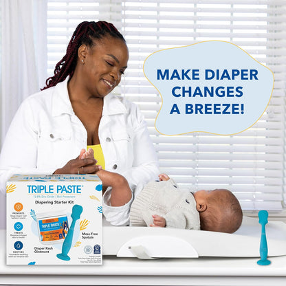 Triple Paste Diaper Rash Cream for Baby - 8 Oz Tub – Zinc Oxide Ointment Treats, Soothes & Prevents Diaper Rash, Pediatrician-Recommended Hypoallergenic Formula, Baby Essentials for Daily & Overnight