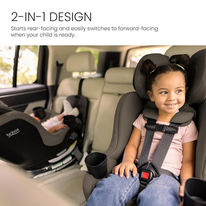 Britax Galaxy360 Slim Rotating Convertible Car Seat with SwivelSmooth Steel Ring – Teak