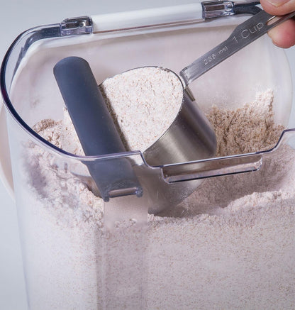 ProKeeper 1 Quart Airtight Powdered Sugar Storage Container – Grey, BPA-Free Plastic