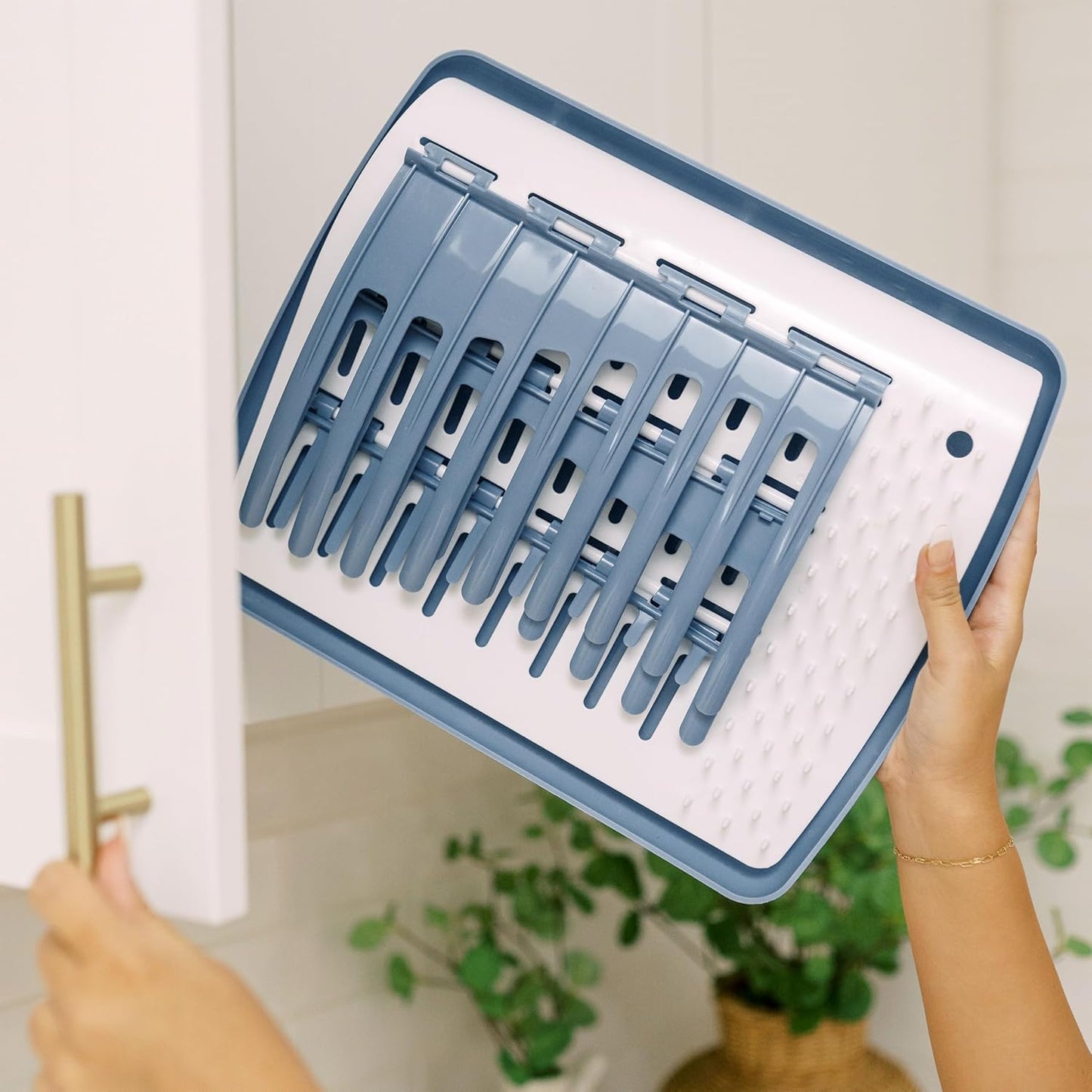 Dr. Brown's Folding Baby Bottle Drying Rack for Easy Storage - Dry Nipples, Pacifiers and Other Baby Essentials, BPA Free