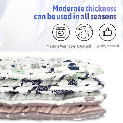 Baby Stroller Cushion,Infant Car Seat Insert-Reversible Universal Breathable and Soft Newborn seat Liner for Stroller,100% Cotton Seat Pad Liner for Newborns-34x78cm,1 Pack(Geometry + Grey)