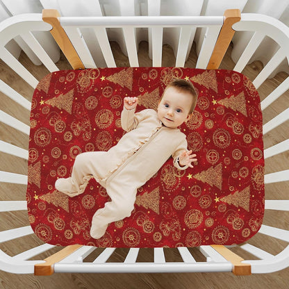 Baby Crib Sheet Cute Goose Flowers Crib Mattress for Boys and Girls Playard Sheet Soft Breathable Fitted Baby Mattress Cover 52x28in
